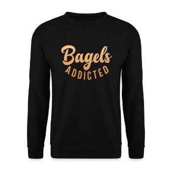 Cadeaux Bagel Bagel Lover - Sweat-shirt Unisexe - noir - Devant - Alina (178cm) & Michal (187cm)