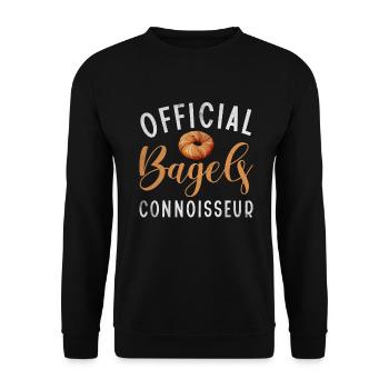 Cadeaux Bagel Bagel Lover - Sweat-shirt Unisexe - noir - Devant - Alina (178cm) & Michal (187cm)