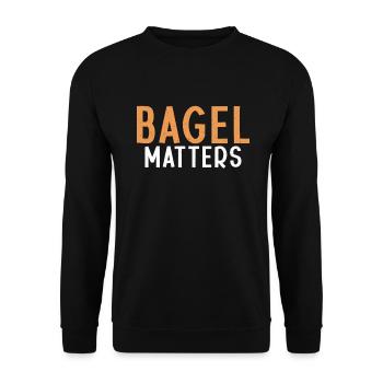 Cadeaux Bagel Bagel Lover - Sweat-shirt Unisexe - noir - Devant - Alina (178cm) & Michal (187cm)