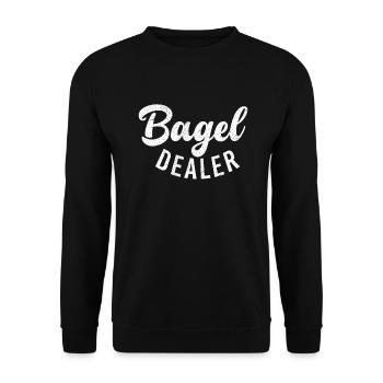 Cadeaux Bagel Bagel Lover - Sweat-shirt Unisexe - noir - Devant - Alina (178cm) & Michal (187cm)