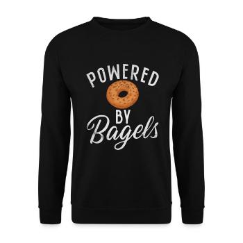 Cadeaux Bagel Bagel Lover - Sweat-shirt Unisexe - noir - Devant - Alina (178cm) & Michal (187cm)