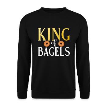Cadeaux Bagel Bagel Lover - Sweat-shirt Unisexe - noir - Devant - Alina (178cm) & Michal (187cm)