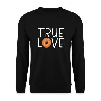 Cadeaux Bagel Bagel Lover - Sweat-shirt Unisexe - noir - Devant - Alina (178cm) & Michal (187cm)
