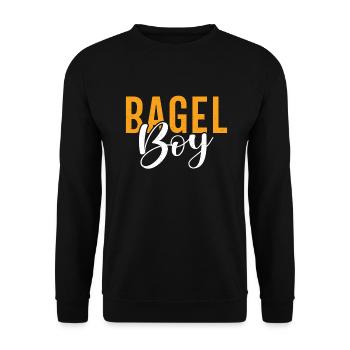 Cadeaux Bagel Bagel Lover - Sweat-shirt Unisexe - noir - Devant - Alina (178cm) & Michal (187cm)