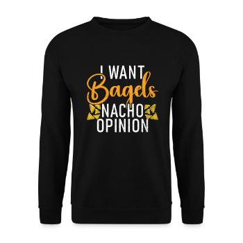 Cadeaux Bagel Bagel Lover - Sweat-shirt Unisexe - noir - Devant - Alina (178cm) & Michal (187cm)