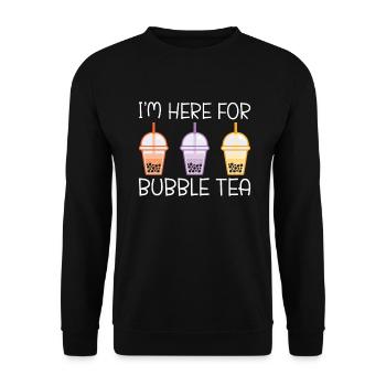 Bubble Tea Lover Gift - Unisex Sweatshirt - black - Front - Alina (178cm) & Michal (187cm)