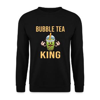 Bubble Tea Lover Gift - Unisex Sweatshirt - black - Front - Alina (178cm) & Michal (187cm)