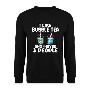 Bubble Tea Lover Cadeau - Sweat-shirt Unisexe - noir - Devant - Alina (178cm) & Michal (187cm)