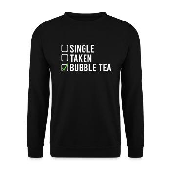 Bubble Tea Lover Gift - Unisex Sweatshirt - black - Front - Alina (178cm) & Michal (187cm)