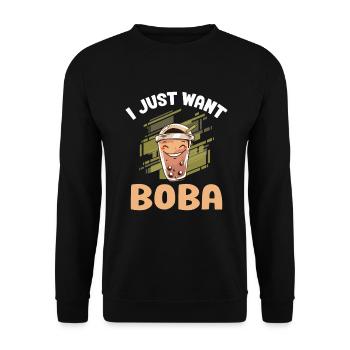 Bubble Tea Lover Gift - Unisex Sweatshirt - black - Front - Alina (178cm) & Michal (187cm)
