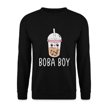 Bubble Tea Lover Gift - Unisex Sweatshirt - black - Front - Alina (178cm) & Michal (187cm)
