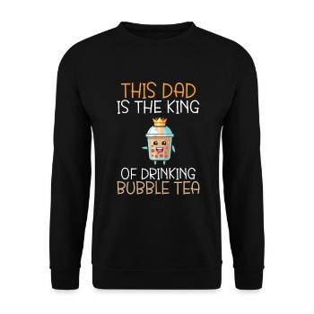 Bubble Tea Lover Gift - Unisex Sweatshirt - black - Front - Alina (178cm) & Michal (187cm)