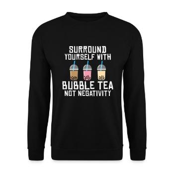 Bubble Tea Lover Gift - Unisex Sweatshirt - black - Front - Alina (178cm) & Michal (187cm)