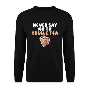 Bubble Tea Lover Gift - Unisex Sweatshirt - black - Front - Alina (178cm) & Michal (187cm)