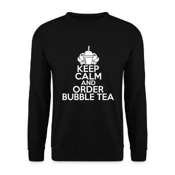 Bubble Tea Lover Gift - Unisex Sweatshirt - black - Front - Alina (178cm) & Michal (187cm)