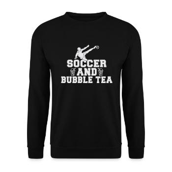 Bubble Tea Lover Gift - Unisex Sweatshirt - black - Front - Alina (178cm) & Michal (187cm)