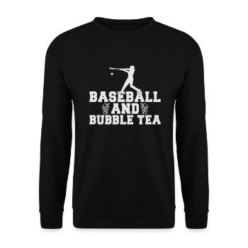 Bubble Tea Lover Gift - Unisex Sweatshirt - black - Front - Alina (178cm) & Michal (187cm)