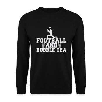 Bubble Tea Lover Gift - Unisex Sweatshirt - black - Front - Alina (178cm) & Michal (187cm)