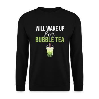 Bubble Tea Lover Gift - Unisex Sweatshirt - black - Front - Alina (178cm) & Michal (187cm)