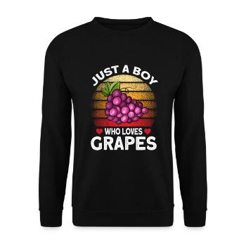 Grape Grapes Wine Gift - Unisex Sweatshirt - black - Front - Alina (178cm) & Michal (187cm)