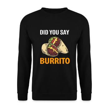Burrito - Unisex Sweatshirt - black - Front - Alina (178cm) & Michal (187cm)