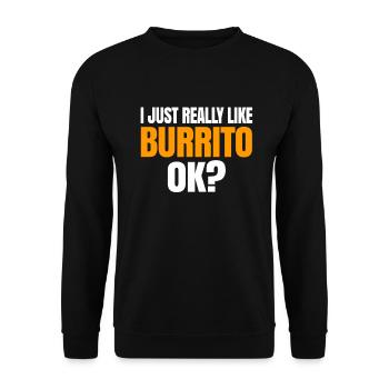 Burrito - Unisex Sweatshirt - black - Front - Alina (178cm) & Michal (187cm)