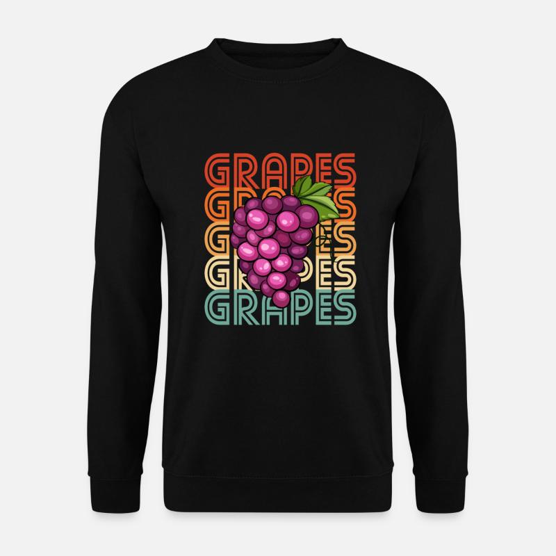 Traube Trauben Wein Geschenk - Unisex Pullover - Schwarz