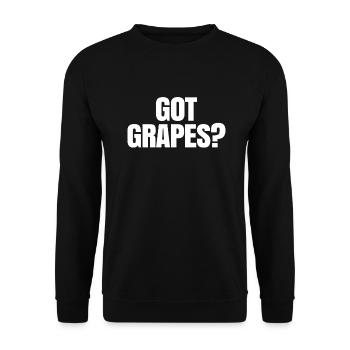 Grape Grapes Wine Gift - Unisex Sweatshirt - black - Front - Alina (178cm) & Michal (187cm)