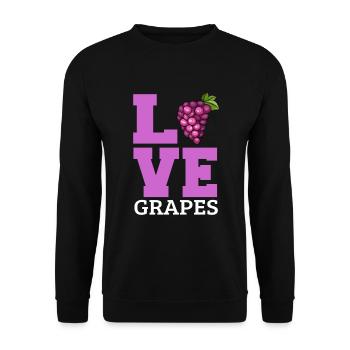 Grape Grapes Wine Gift - Unisex Sweatshirt - black - Front - Alina (178cm) & Michal (187cm)