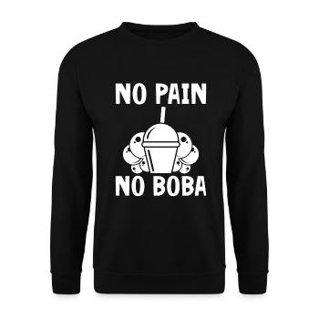 Bubble Tea Lover Gift - Unisex Sweatshirt - black - Front - Alina (178cm) & Michal (187cm)