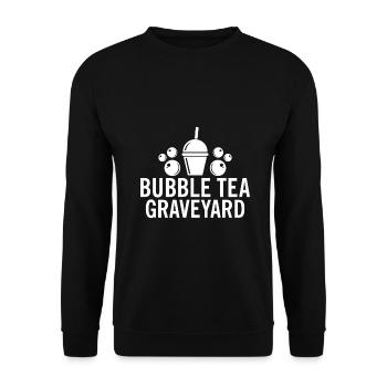 Bubble Tea Lover Gift - Unisex Sweatshirt - black - Front - Alina (178cm) & Michal (187cm)