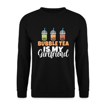 Bubble Tea Lover Gift - Unisex Sweatshirt - black - Front - Alina (178cm) & Michal (187cm)