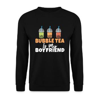 Bubble Tea Lover Gift - Unisex Sweatshirt - black - Front - Alina (178cm) & Michal (187cm)