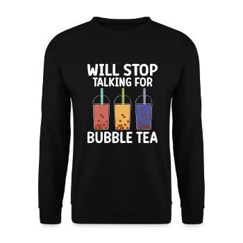 Bubble Tea Lover Gift - Unisex Sweatshirt - black - Front - Alina (178cm) & Michal (187cm)