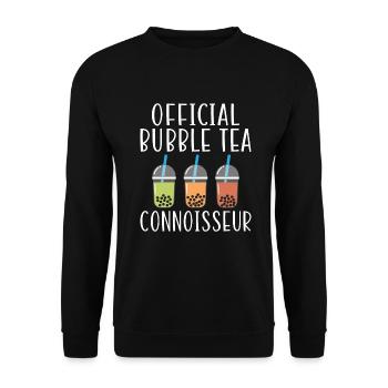 Bubble Tea Lover Gift - Unisex Sweatshirt - black - Front - Alina (178cm) & Michal (187cm)