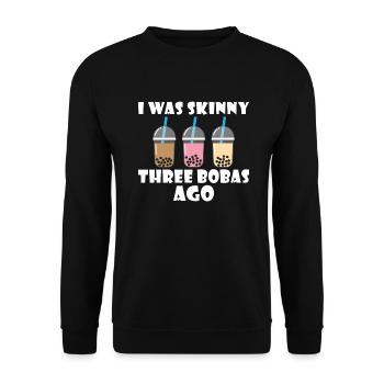 Bubble Tea Lover Gift - Unisex Sweatshirt - black - Front - Alina (178cm) & Michal (187cm)