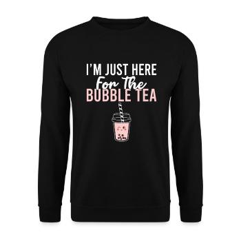 Bubble Tea Lover Gift - Unisex Sweatshirt - black - Front - Alina (178cm) & Michal (187cm)