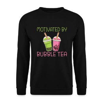 Bubble Tea Lover Gift - Unisex Sweatshirt - black - Front - Alina (178cm) & Michal (187cm)