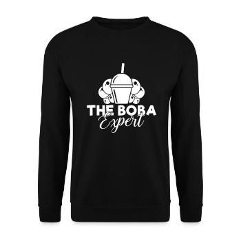 Bubble Tea Lover Gift - Unisex Sweatshirt - black - Front - Alina (178cm) & Michal (187cm)