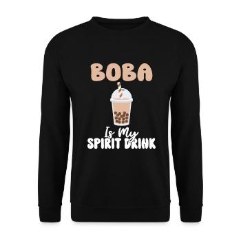 Bubble Tea Lover Gift - Unisex Sweatshirt - black - Front - Alina (178cm) & Michal (187cm)