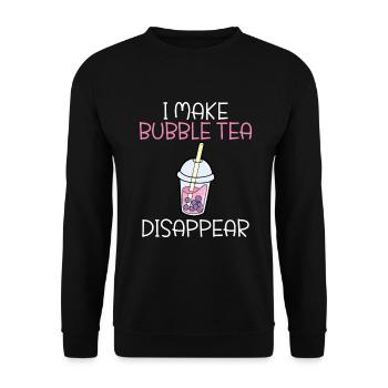 Bubble Tea Lover Gift - Unisex Sweatshirt - black - Front - Alina (178cm) & Michal (187cm)