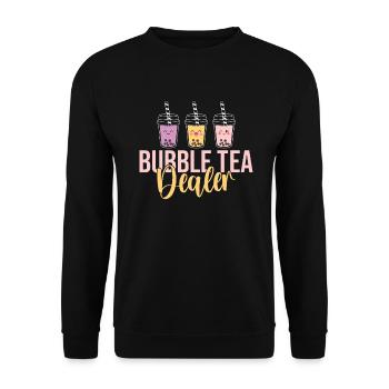 Bubble Tea Lover Gift - Unisex Sweatshirt - black - Front - Alina (178cm) & Michal (187cm)