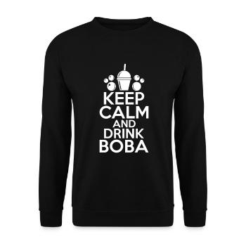 Bubble Tea Lover Gift - Unisex Sweatshirt - black - Front - Alina (178cm) & Michal (187cm)