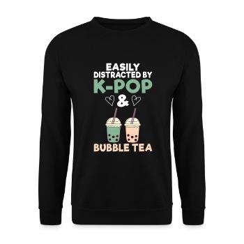 Bubble Tea Lover Cadeau - Sweat-shirt Unisexe - noir - Devant - Alina (178cm) & Michal (187cm)