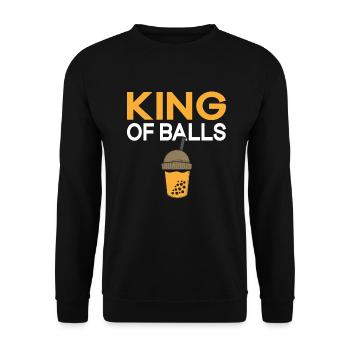 Bubble Tea Lover Gift - Unisex Sweatshirt - black - Front - Alina (178cm) & Michal (187cm)