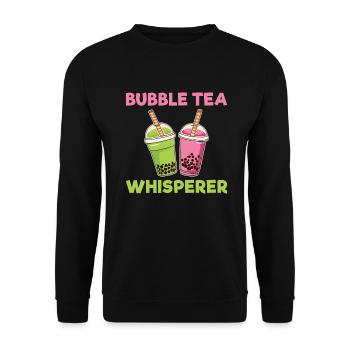 Bubble Tea Lover Gift - Unisex Sweatshirt - black - Front - Alina (178cm) & Michal (187cm)