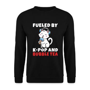 Bubble Tea Lover Gift - Unisex Sweatshirt - black - Front - Alina (178cm) & Michal (187cm)