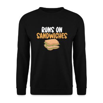 Cadeau Sandwich Lover - Sweat-shirt Unisexe - noir - Devant - Alina (178cm) & Michal (187cm)