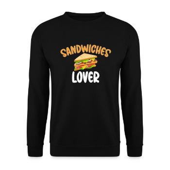 Sandwich Lover Gift - Unisex Sweatshirt - black - Front - Alina (178cm) & Michal (187cm)