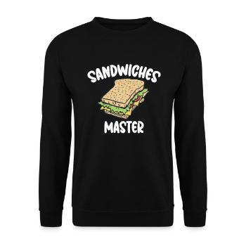 Cadeau Sandwich Lover - Sweat-shirt Unisexe - noir - Devant - Alina (178cm) & Michal (187cm)